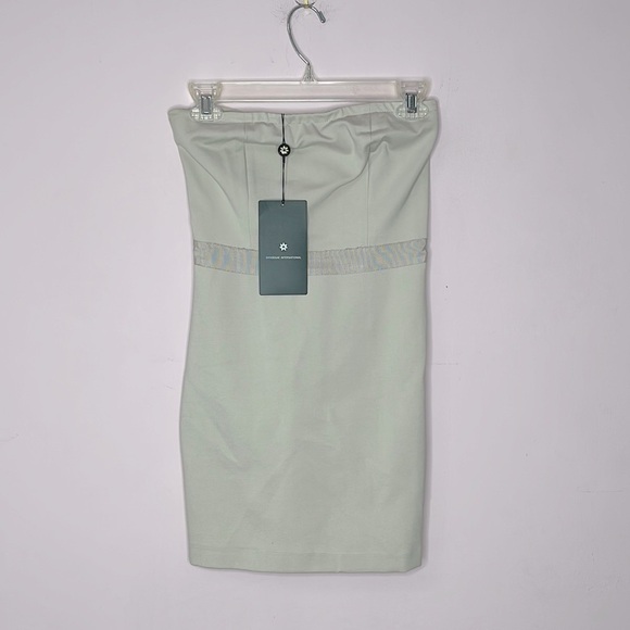 🆕 ARMANI EXCHANGE Strapless Tube Dress with mesh panel detail Size 0 - Picture 5 of 10